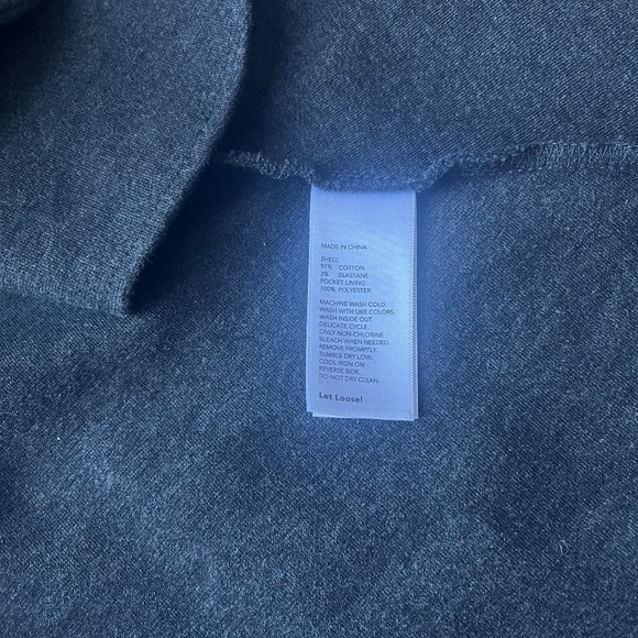 KATE SPADE SATURDAY The Good Times Short Sleeve Dark Gray Casual Cotton Dress - Picture 12 of 12